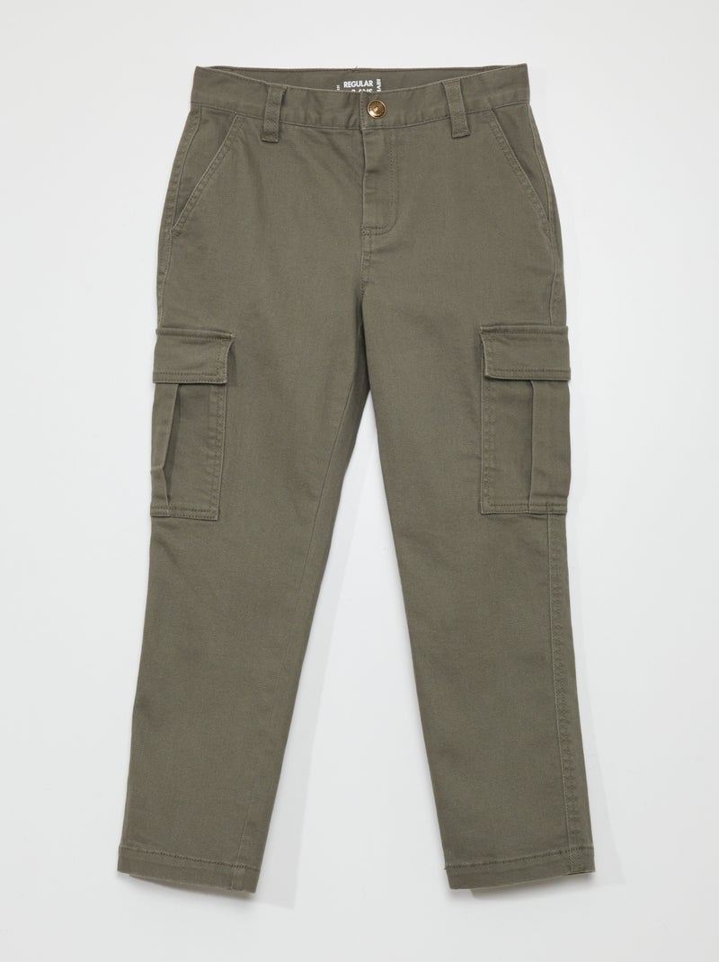 Calças slim fit com bolsos CAQUI - Kiabi