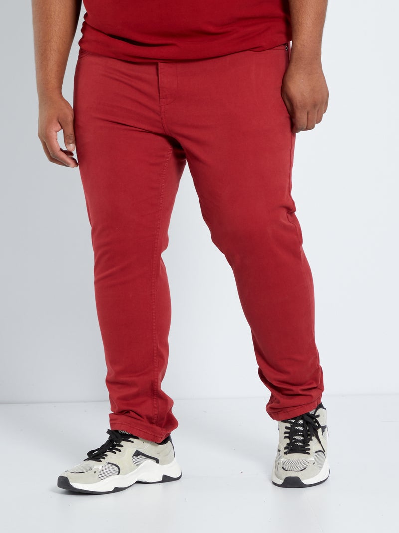 Calças slim L32 VERMELHO - Kiabi