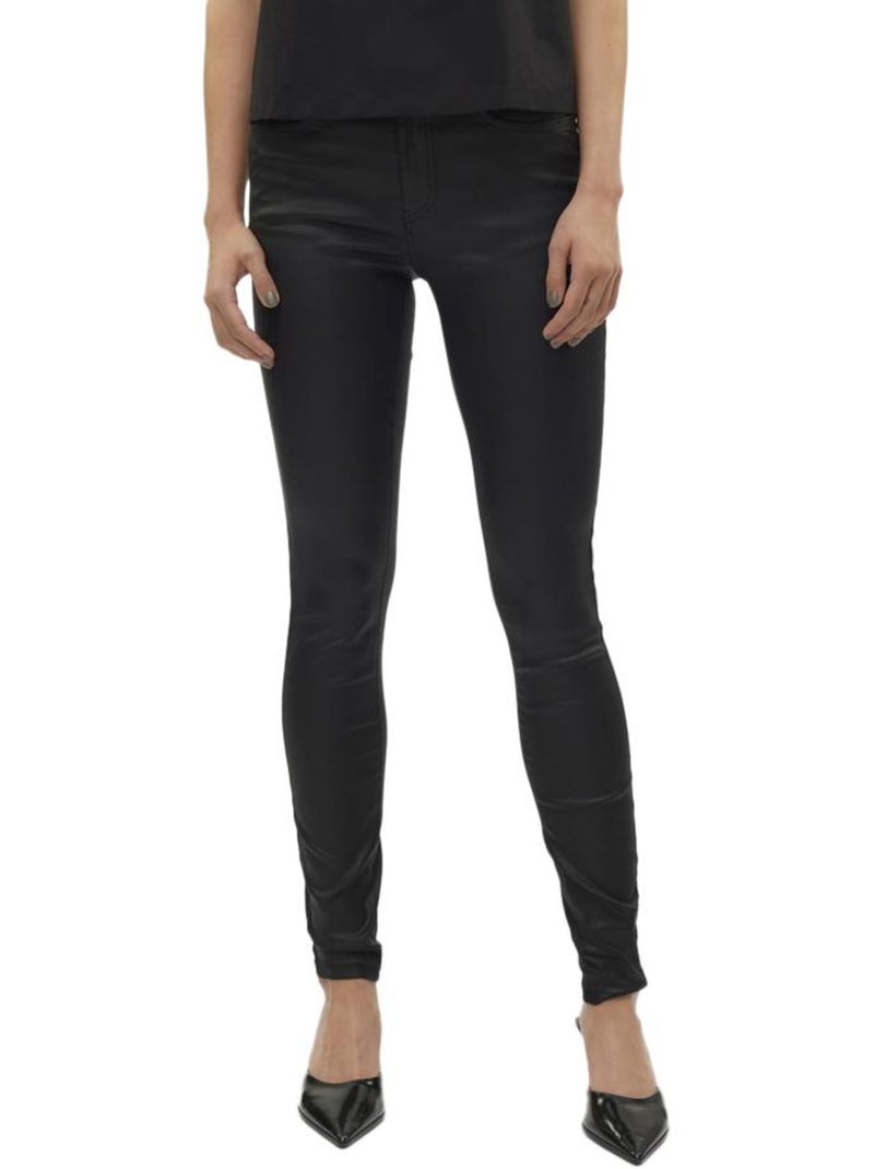 Calças Slim Pretas para Mulher Vero Moda Flash Preto - Kiabi