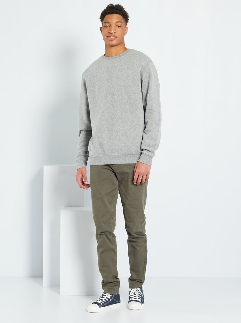 Calças slim tamanho L36 (+ de 1,90 m) CAQUI - Kiabi