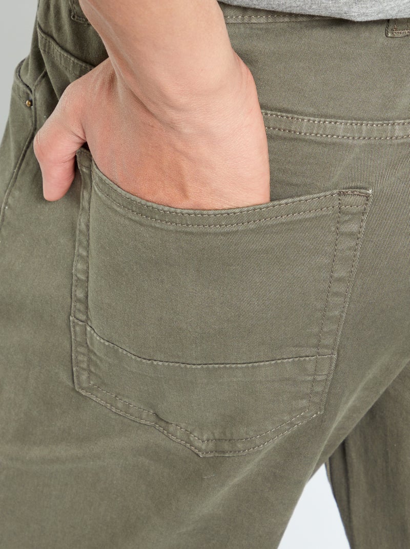 Calças slim tamanho L36 (+ de 1,90 m) CAQUI - Kiabi