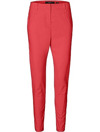 Calças Slim Vermelhas Vero Moda Victoria para Mulher