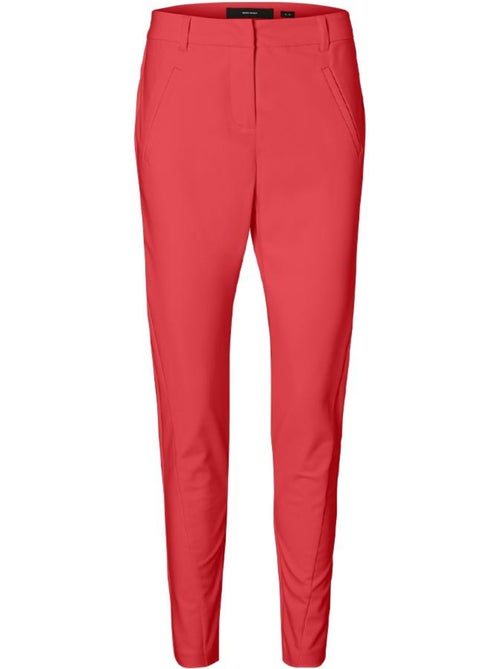 Calças Slim Vermelhas Vero Moda Victoria para Mulher - Kiabi Calças Slim Vermelhas Vero Moda Victoria para Mulher - Kiabi