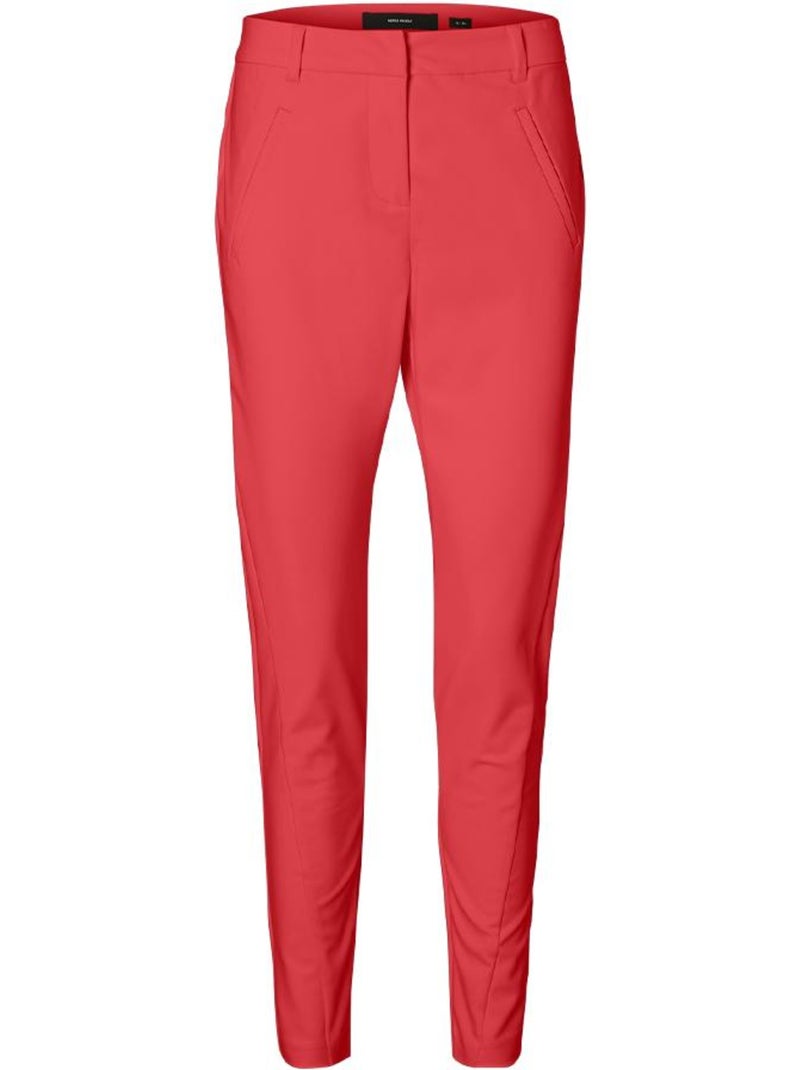 Calças Slim Vermelhas Vero Moda Victoria para Mulher Vermelho - Kiabi