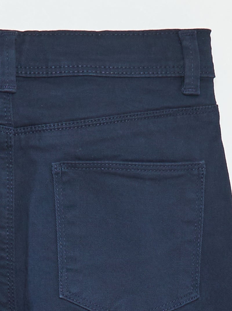 Calças slim/corte justo com 4 bolsos Azul - Kiabi