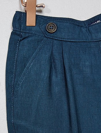 Calças soltinhas com pinças - Kiabi