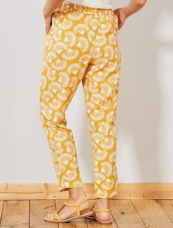 Calças soltinhas estampadas - Kiabi