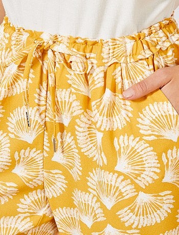 Calças soltinhas estampadas - Kiabi