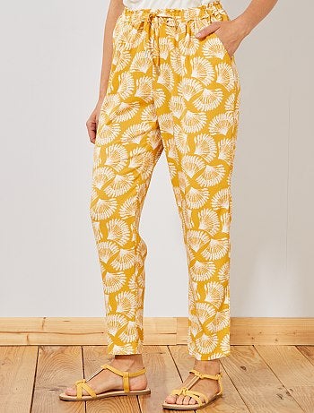Calças soltinhas estampadas - Kiabi