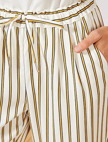 Calças soltinhas estampadas - Kiabi