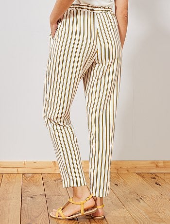 Calças soltinhas estampadas - Kiabi