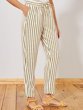 Calças soltinhas estampadas - Kiabi