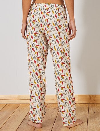 Calças soltinhas estampadas - Kiabi