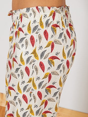 Calças soltinhas estampadas - Kiabi