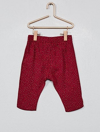 Calças soltinhas estampadas - Kiabi