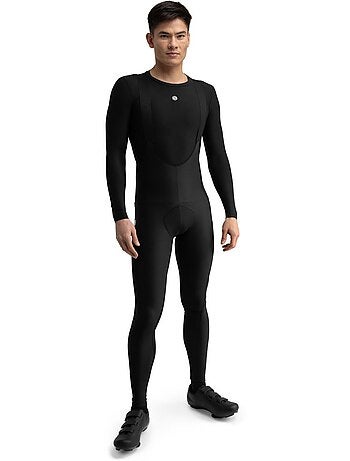 Calças térmicas justas de ciclismo gravel com alças para homem