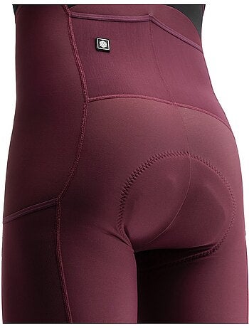 Calças térmicas justas de ciclismo gravel com alças para homem