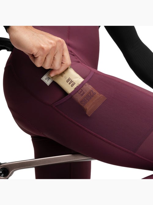 Calças térmicas justas de ciclismo gravel com alças para homem - Kiabi