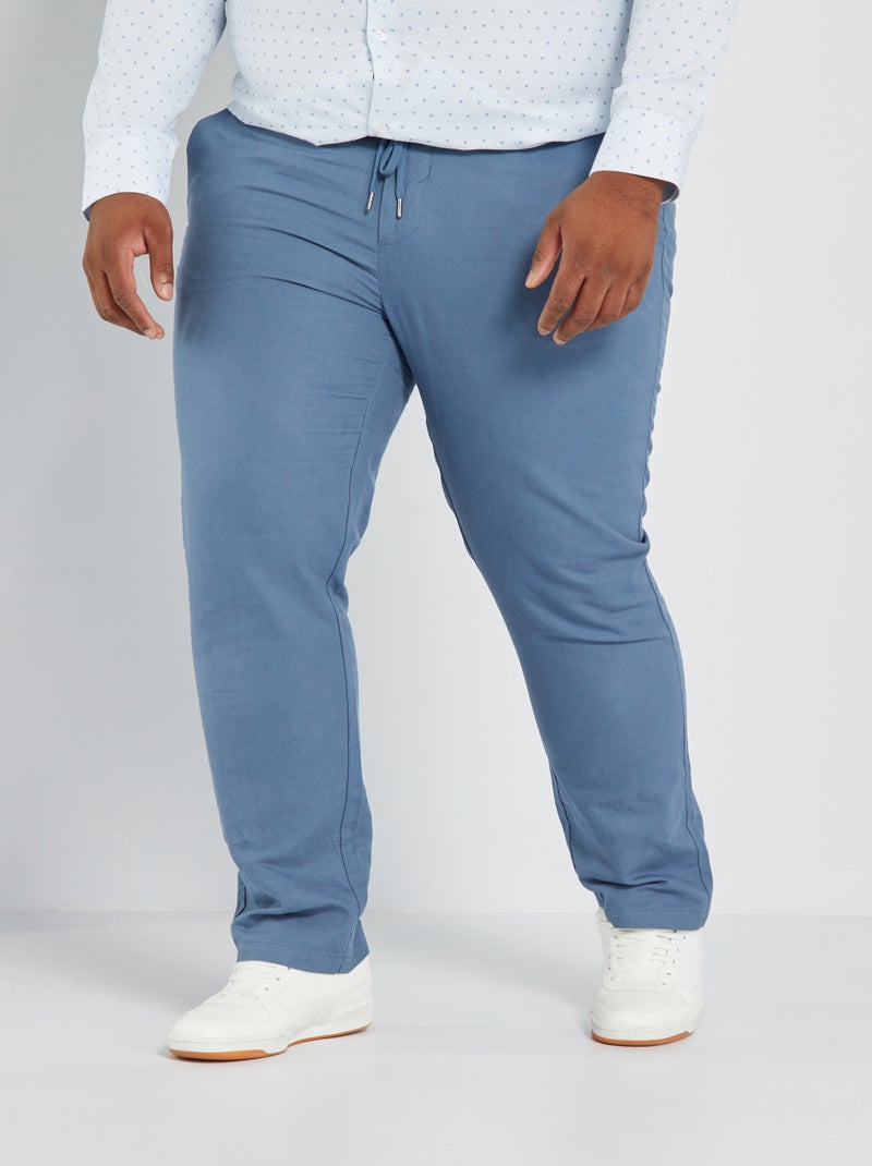 Calças tipo chino AZUL - Kiabi