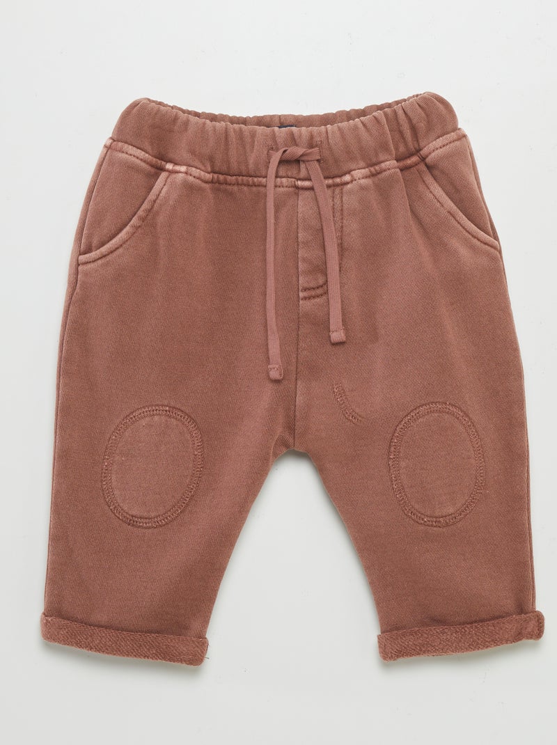 Calças tipo jogger CASTANHO - Kiabi