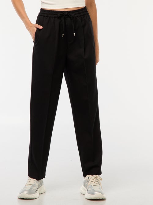 Calças tipo jogger lisas - Kiabi