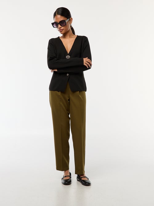 Calças tipo jogger lisas - Kiabi