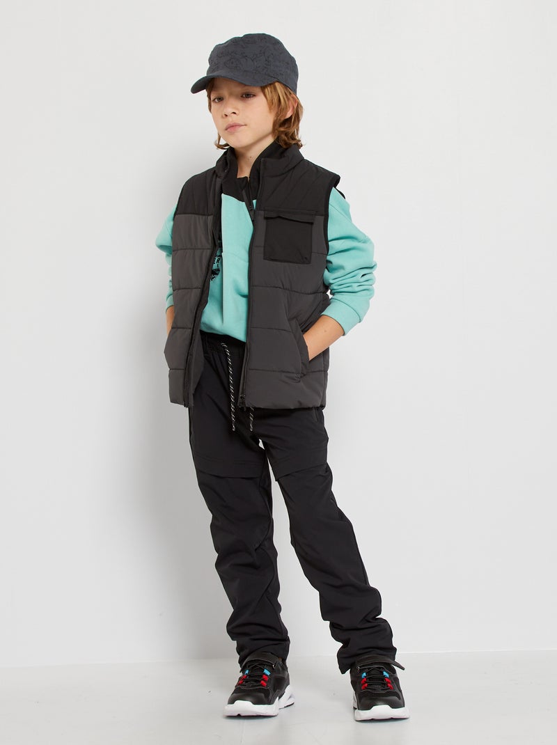 Calças tipo jogger Preto - Kiabi