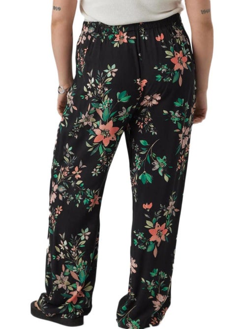 Calças Vero Moda Curve Easy Hw Wide com Padrão Preto/Rosa/Laranja para Mulher - Kiabi Calças Vero Moda Curve Easy Hw Wide com Padrão Preto/Rosa/Laranja para Mulher - Kiabi