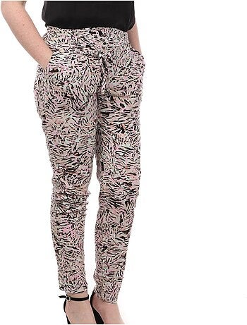 Calças Vero Moda Easy para Mulher Rosa/Turquesa/Beige