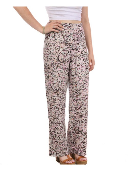 Calças Vero Moda Easy Rosa e Turquesa para Mulher - Kiabi Calças Vero Moda Easy Rosa e Turquesa para Mulher - Kiabi