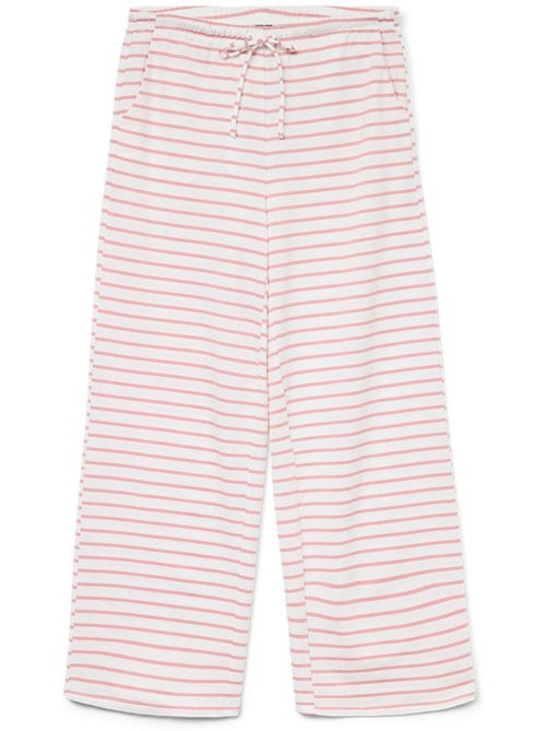 Calças Vero Moda Malma de Mulher com Riscas Brancas e Rosas - Kiabi Calças Vero Moda Malma de Mulher com Riscas Brancas e Rosas - Kiabi