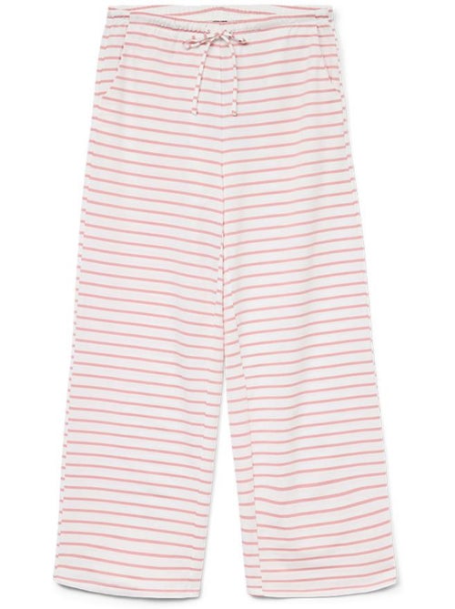 Calças Vero Moda Malma de Mulher com Riscas Brancas e Rosas - Kiabi Calças Vero Moda Malma de Mulher com Riscas Brancas e Rosas - Kiabi