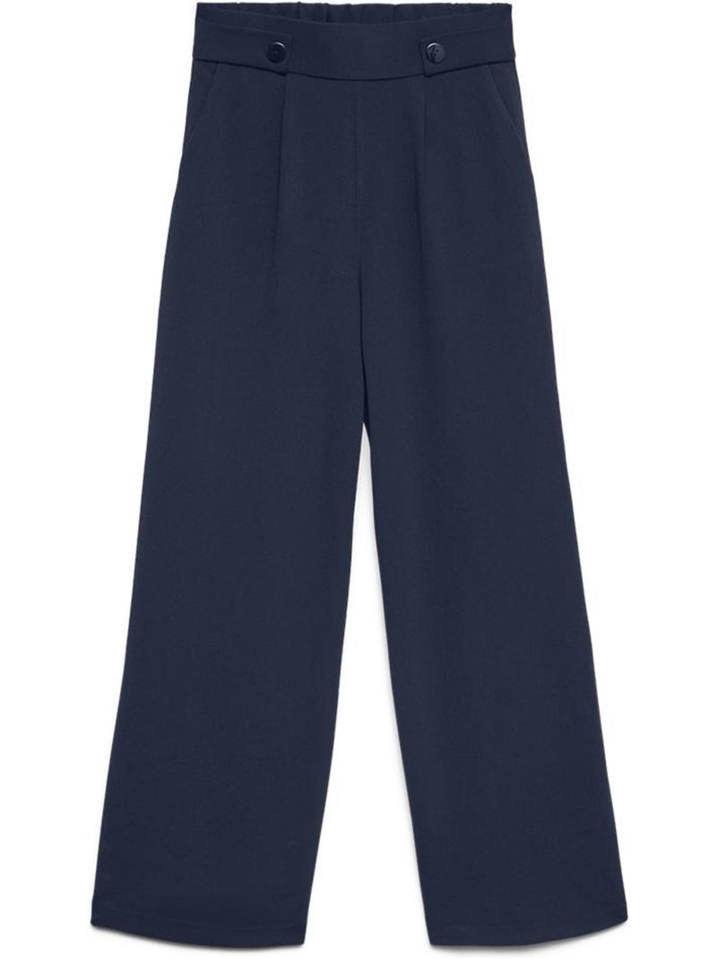 Calças vero moda may com botões para mulher - azul marinho Azul-marinho - Kiabi