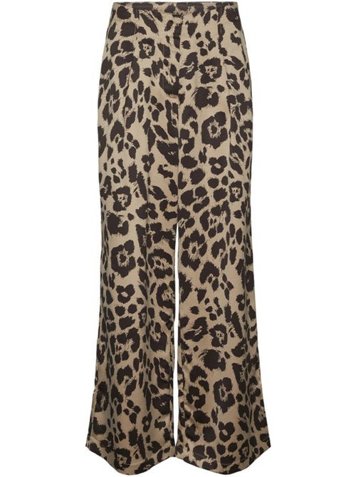 Calças Vero Moda Merle Castanhas/Beige para Mulher - Kiabi Calças Vero Moda Merle Castanhas/Beige para Mulher - Kiabi