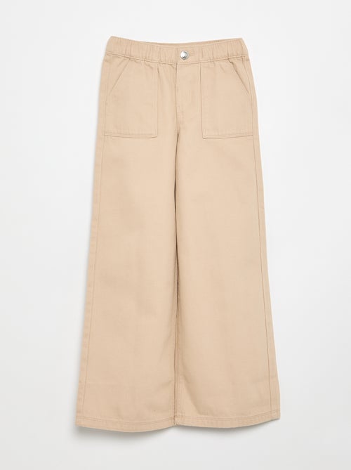 Calças wide leg - corte ajustado - Kiabi Calças wide leg - corte ajustado - Kiabi