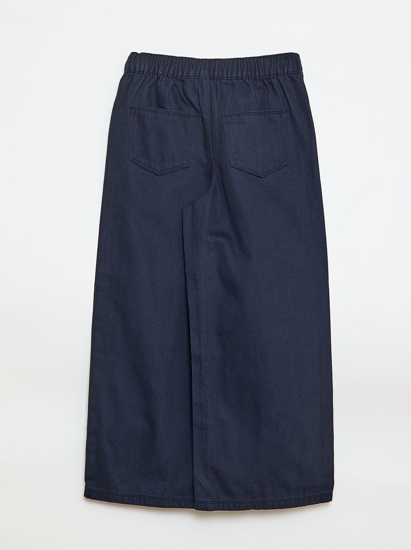 Calças wide leg - Corte + confortável Azul - Kiabi