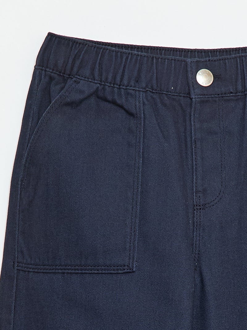 Calças wide leg - Corte + confortável Azul - Kiabi