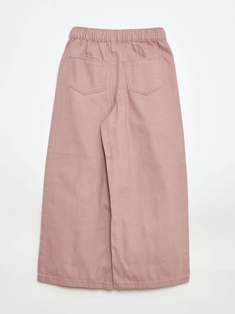 Calças wide leg - Corte + confortável Rosa - Kiabi