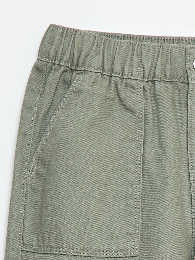 Calças wide leg - Corte + confortável Verde - Kiabi