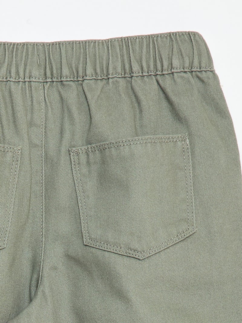 Calças wide leg - Corte + confortável Verde - Kiabi