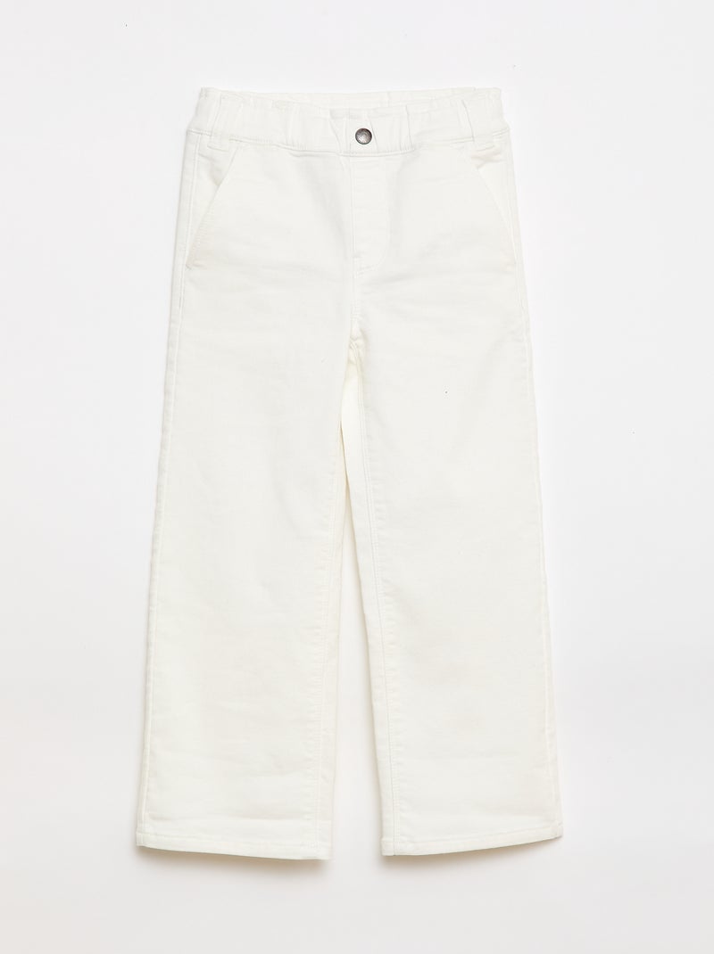Calças wide-leg - So Easy BRANCO - Kiabi