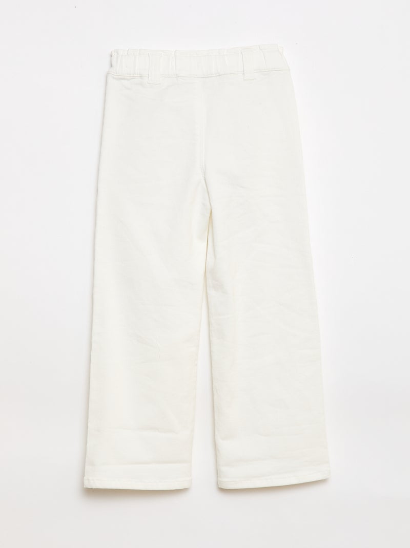 Calças wide-leg - So Easy BRANCO - Kiabi