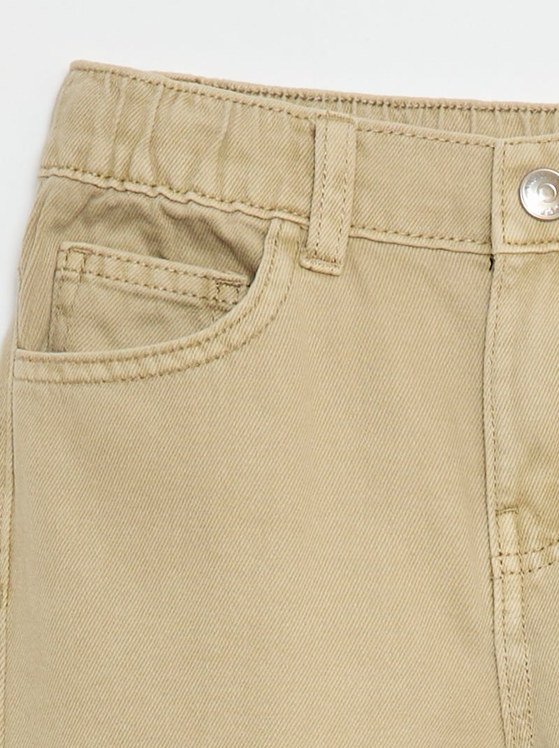 Calças wide-leg Bege - Kiabi