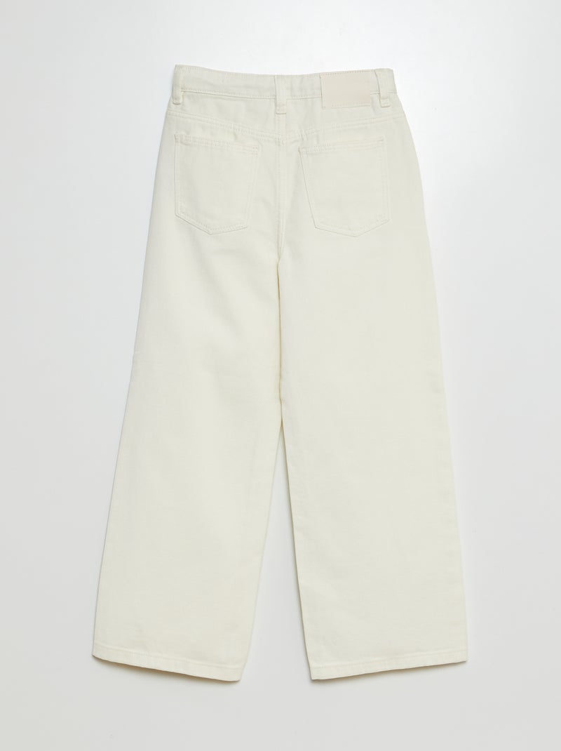 Calças wide leg BRANCO - Kiabi