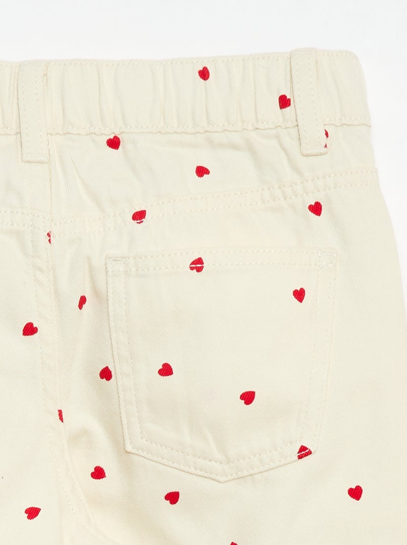 Calças wide-leg Branco - Kiabi