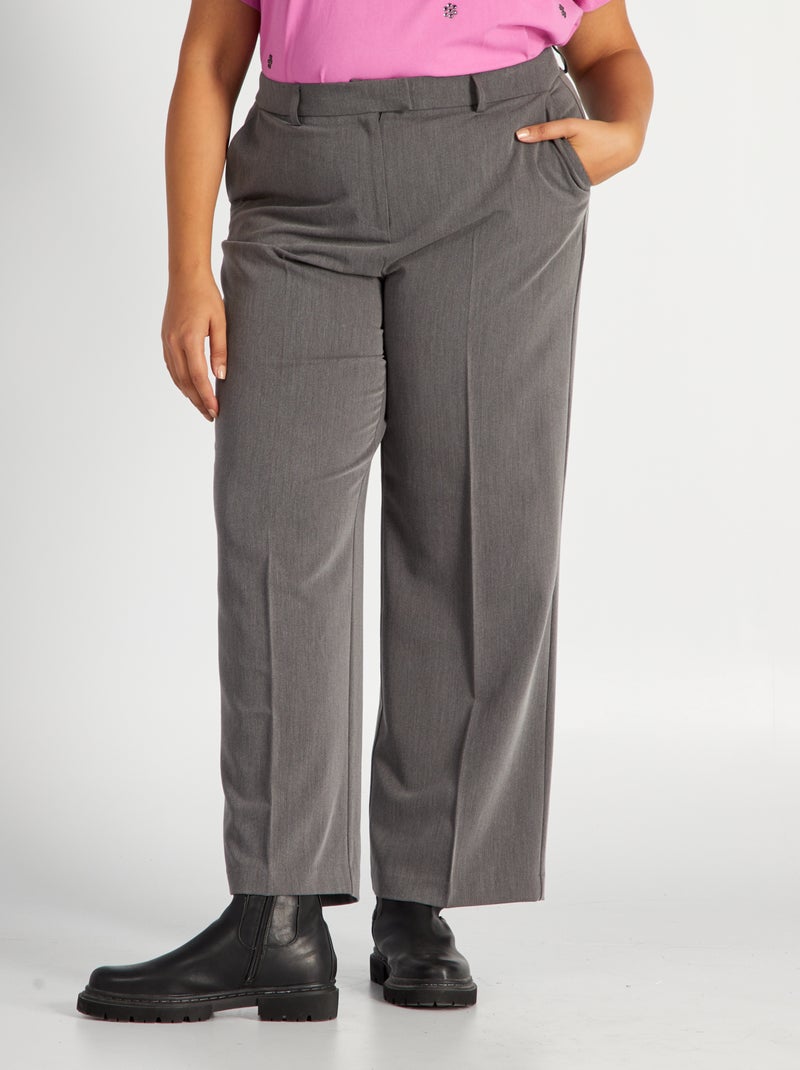 Calças wide leg CINZA - Kiabi