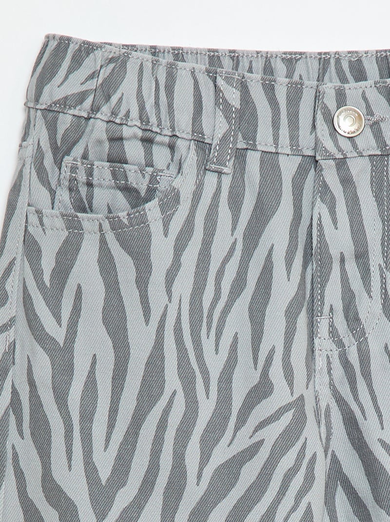 Calças wide-leg Cinza - Kiabi