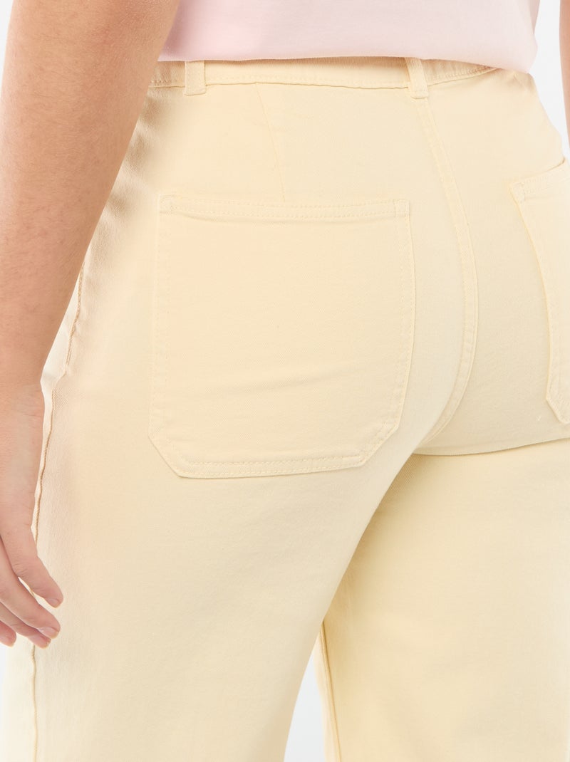 Calças wide leg coloridas Amarelo - Kiabi