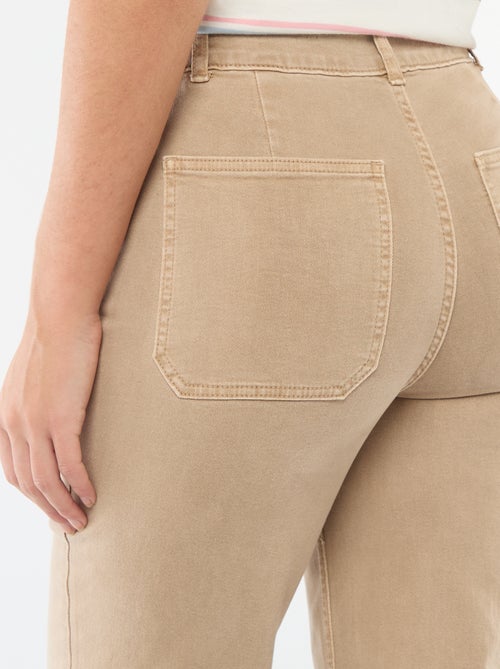 Calças wide leg coloridas - Kiabi