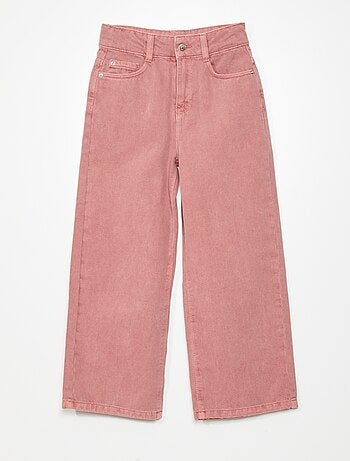 Calças wide leg com 5 bolsos - Kiabi